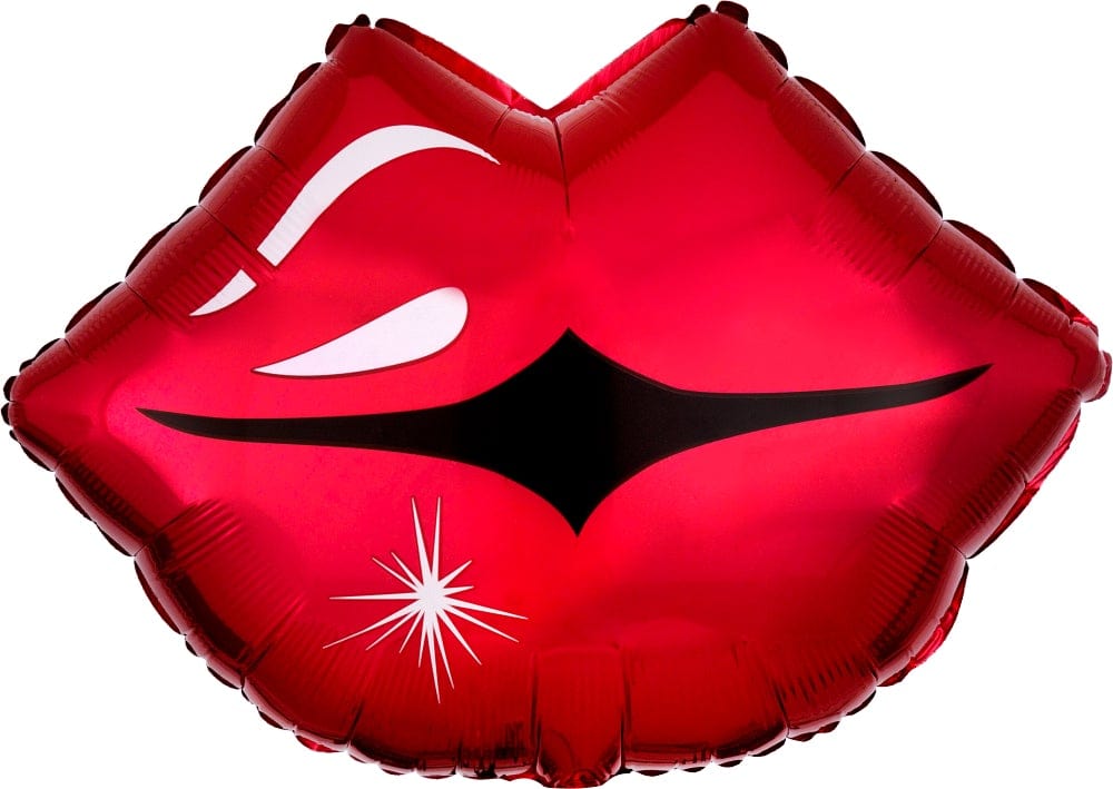 Anagram Mylar & Foil Kissy Red Lips 17″ Balloon