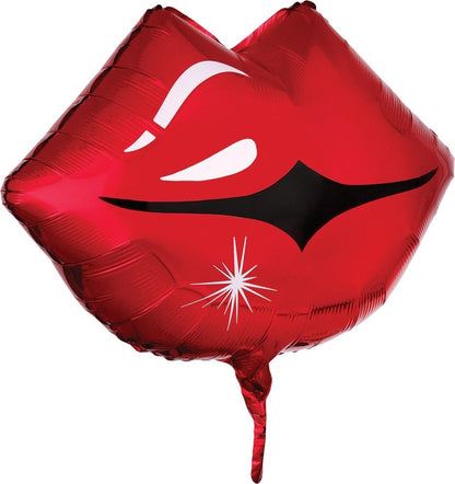 Anagram Mylar & Foil Kissy Red Lips 17″ Balloon