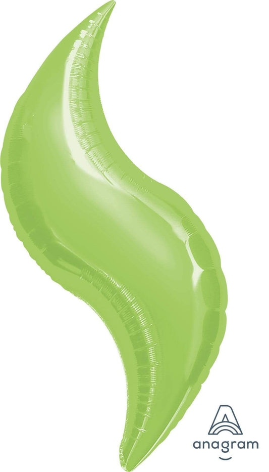 Anagram Mylar & Foil Lime Curve Balloon 36″