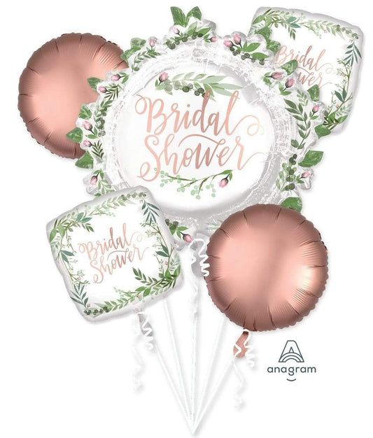 Anagram Mylar & Foil Love & Leaves Bridal Shower Balloon Bouquet