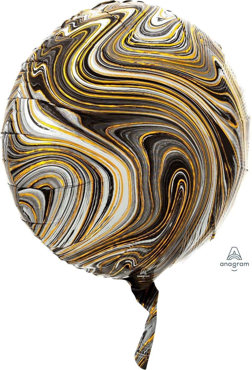 Anagram Mylar & Foil Marblez™ Black Circle 18″ Balloon
