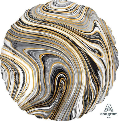 Anagram Mylar & Foil Marblez™ Black Circle 18″ Balloon
