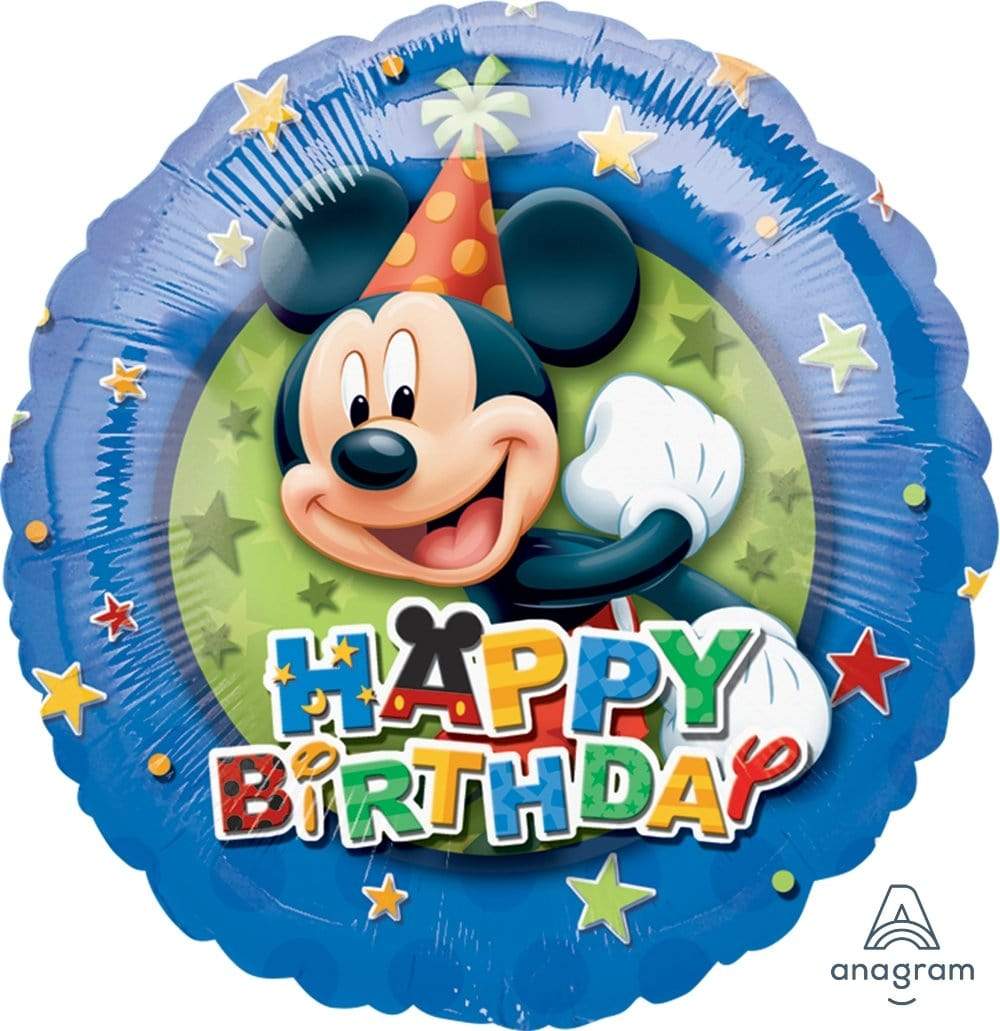 Anagram Mylar & Foil Mickey Birthday Stars 18″ Balloon