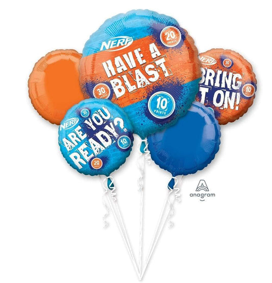 Anagram Mylar & Foil Nerf Balloon Bouquet