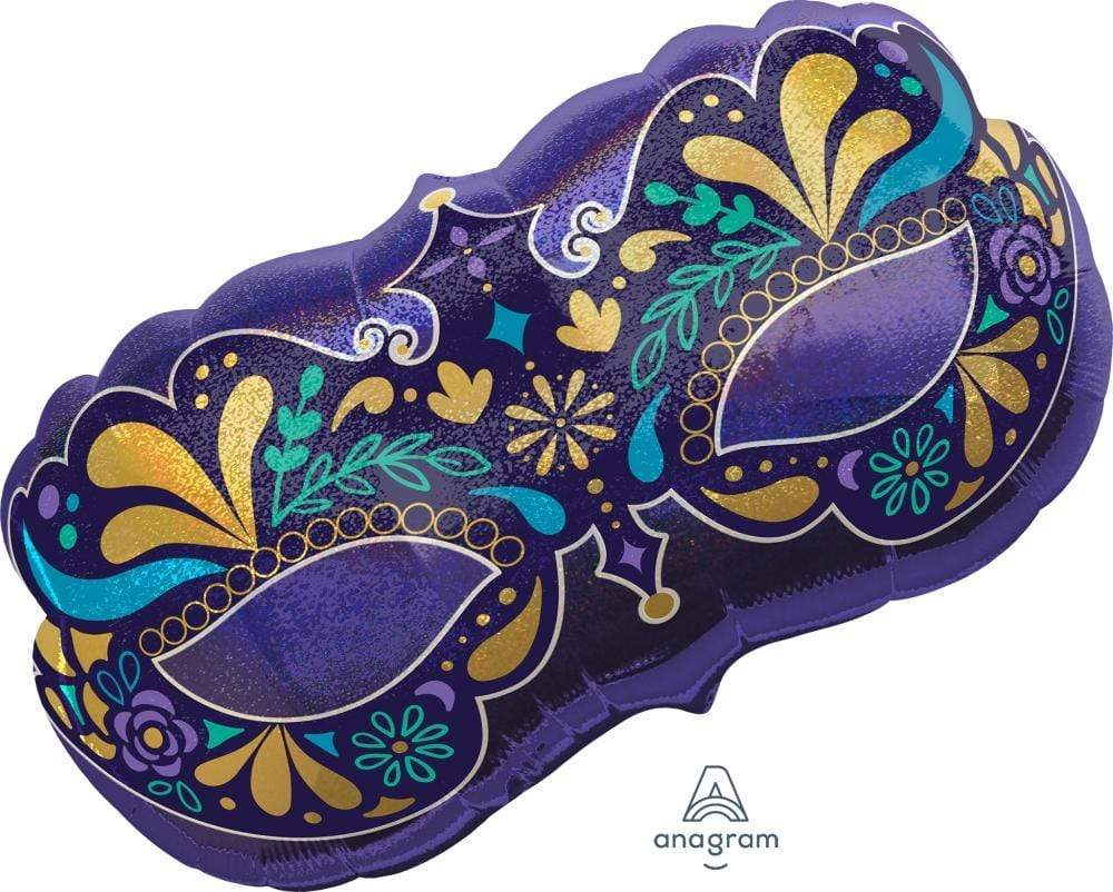 Anagram Mylar & Foil Night in Disguise Mardi Gras Mask 30″ Balloon