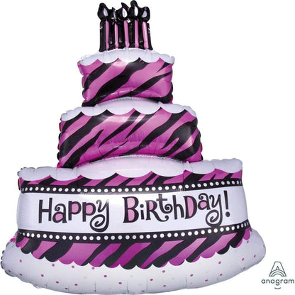 Anagram Mylar & Foil Oh So Fabulous Triple Layer Cake 28″ Foil Balloon