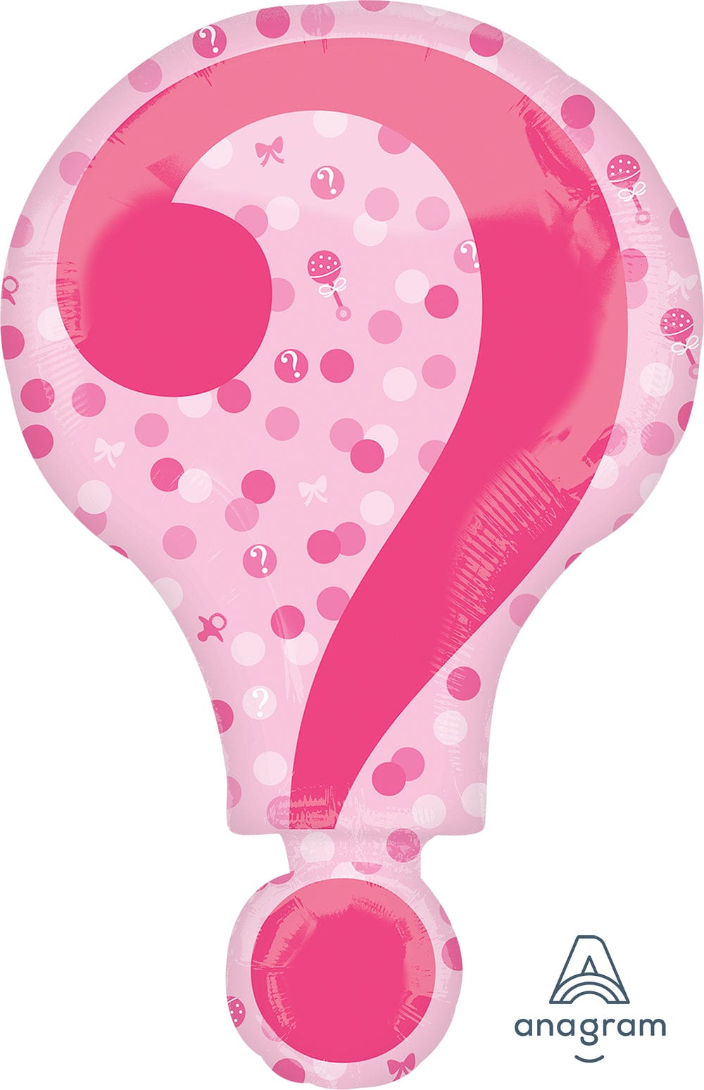 Anagram Mylar & Foil Pink Blue Gender Reveal Question Mark 28" Foil Balloon