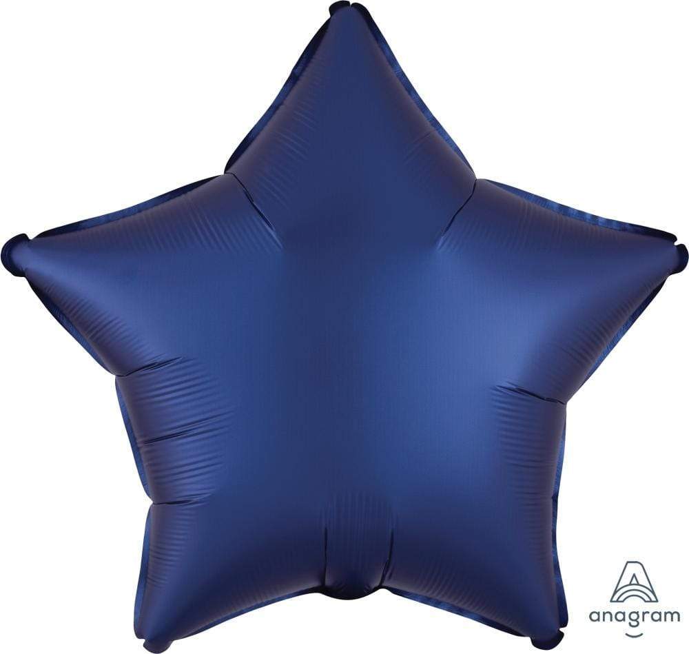 Anagram Mylar & Foil Satin Luxe Navy Blue Star 18″ Balloon