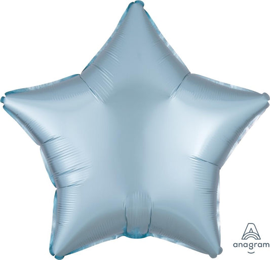 Anagram Mylar & Foil Satin Luxe Pastel Blue Star 18″ Balloon