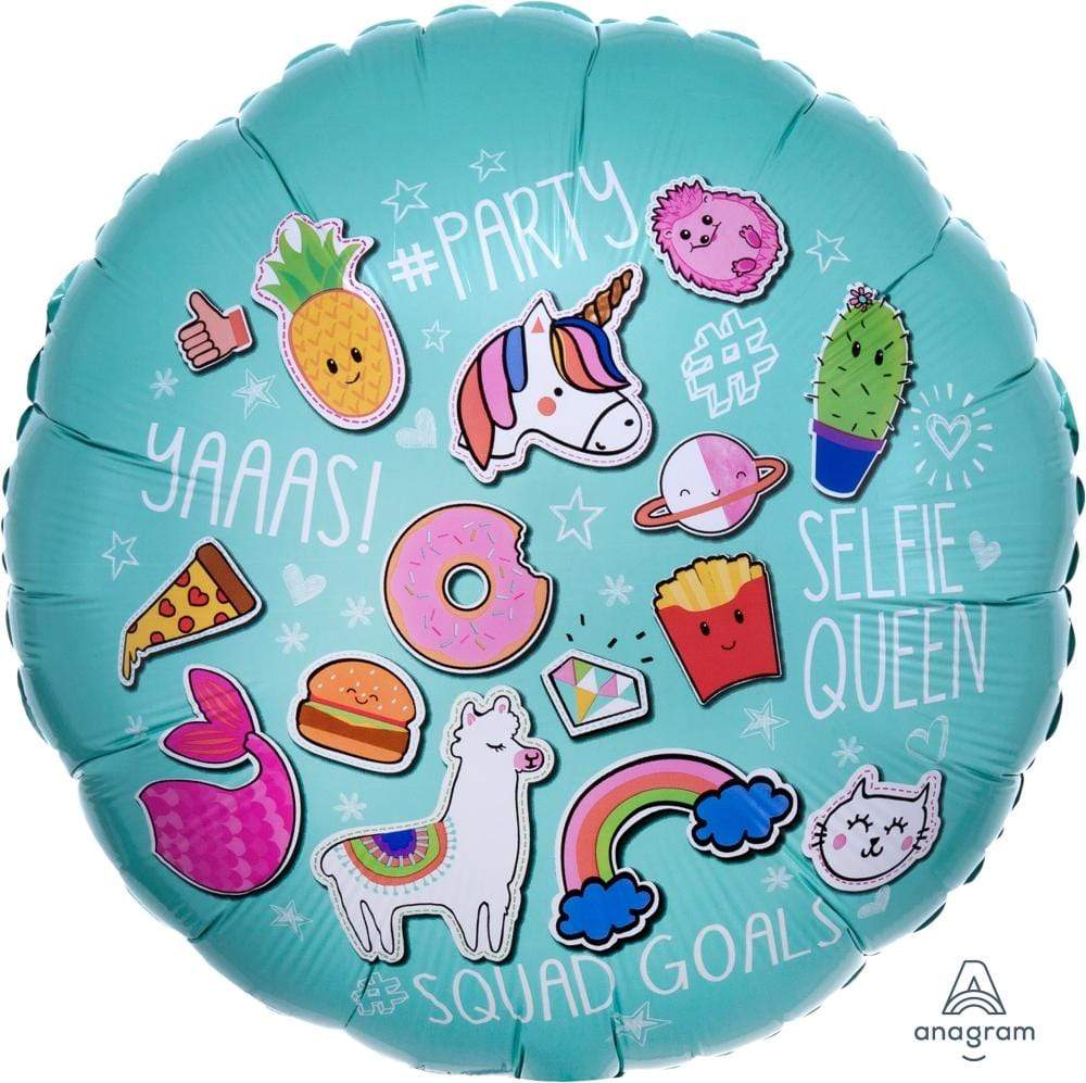 Anagram Mylar & Foil Selfie Celebration 18″ Balloon