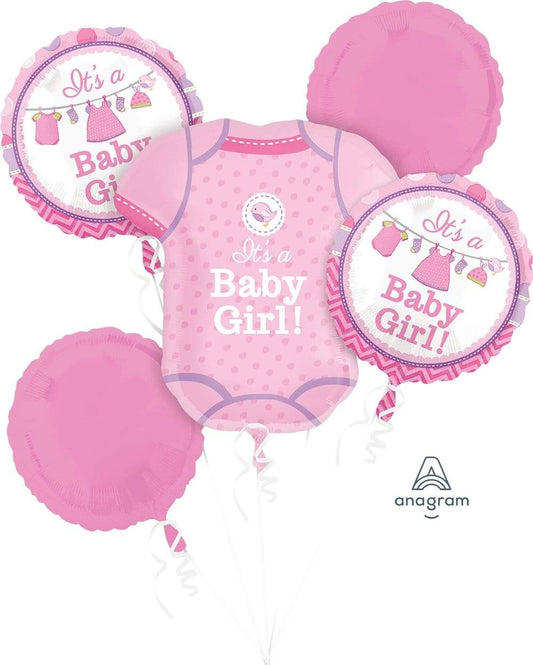 Anagram Mylar & Foil Shower With Love Girl Balloon Bouquet