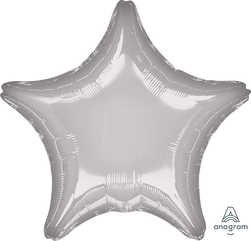 Anagram Mylar & Foil Silver Metallic Star 19″ Balloon