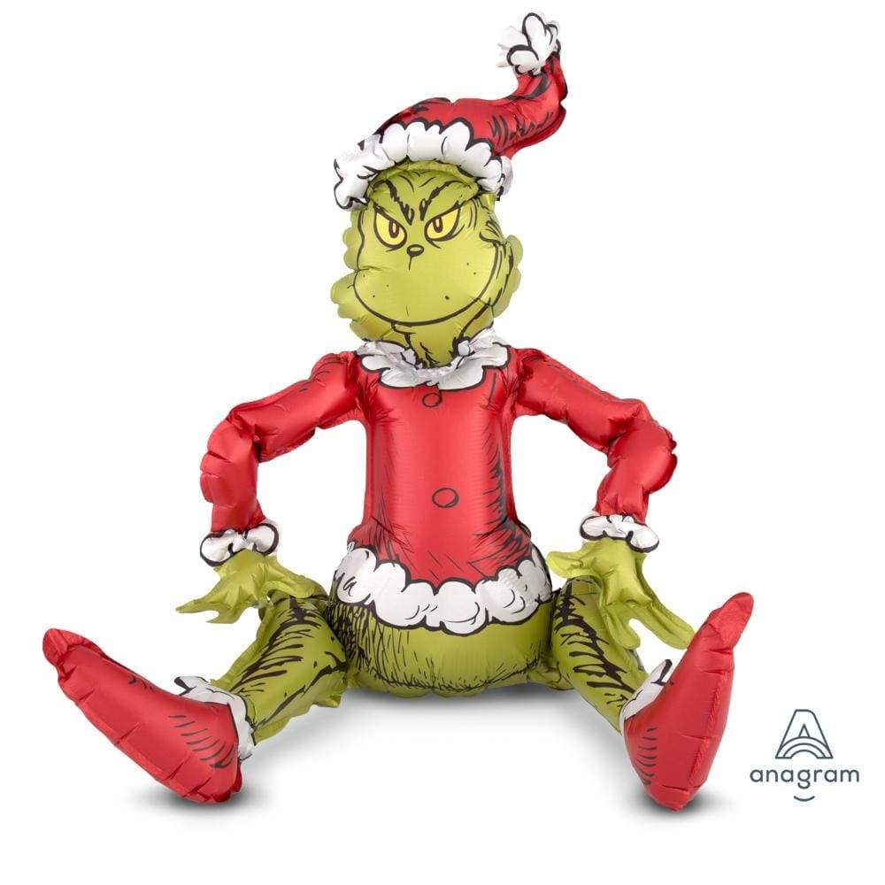 Anagram Mylar & Foil Sitting Santa Grinch 24″ Balloon