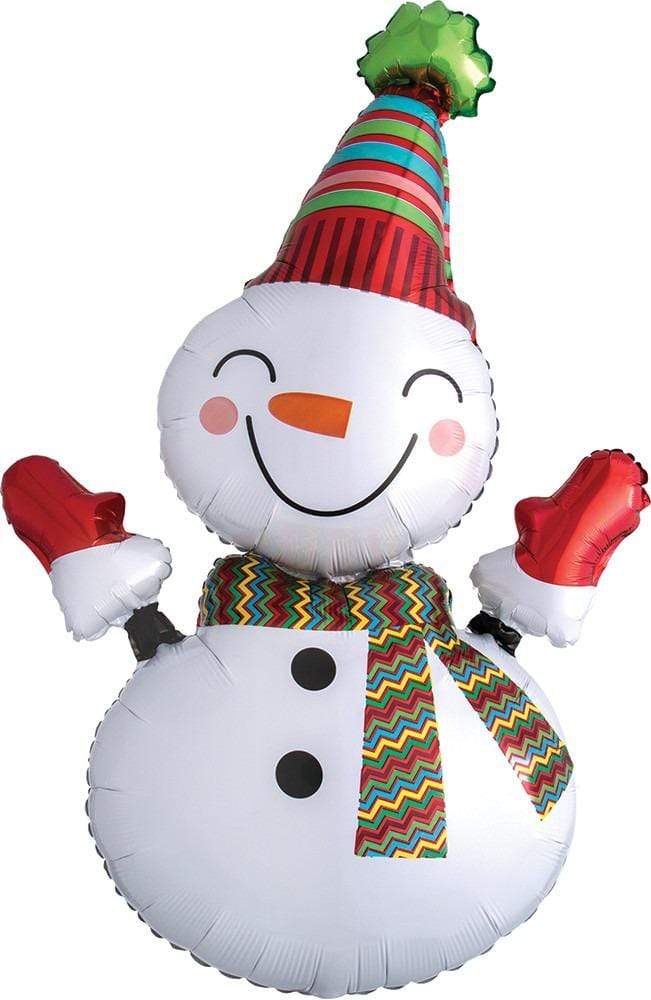 Anagram Mylar & Foil Smiley Christmas Snowman 36″ Balloon