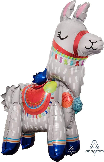 Anagram Mylar & Foil Standing Llama Air-filled 19″ Balloon