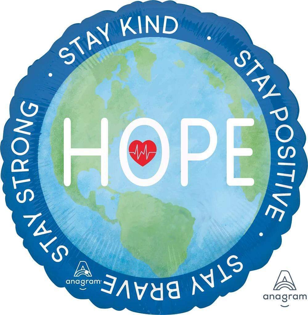Anagram Mylar & Foil Stay Kind Stay Positive Stay Brave Hope 18″ Balloon