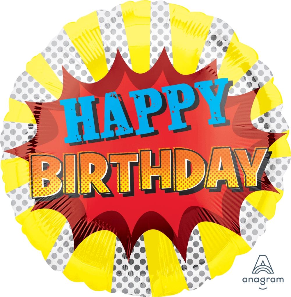 Anagram Mylar & Foil Super Hero Birthday 17″ Foil Balloon