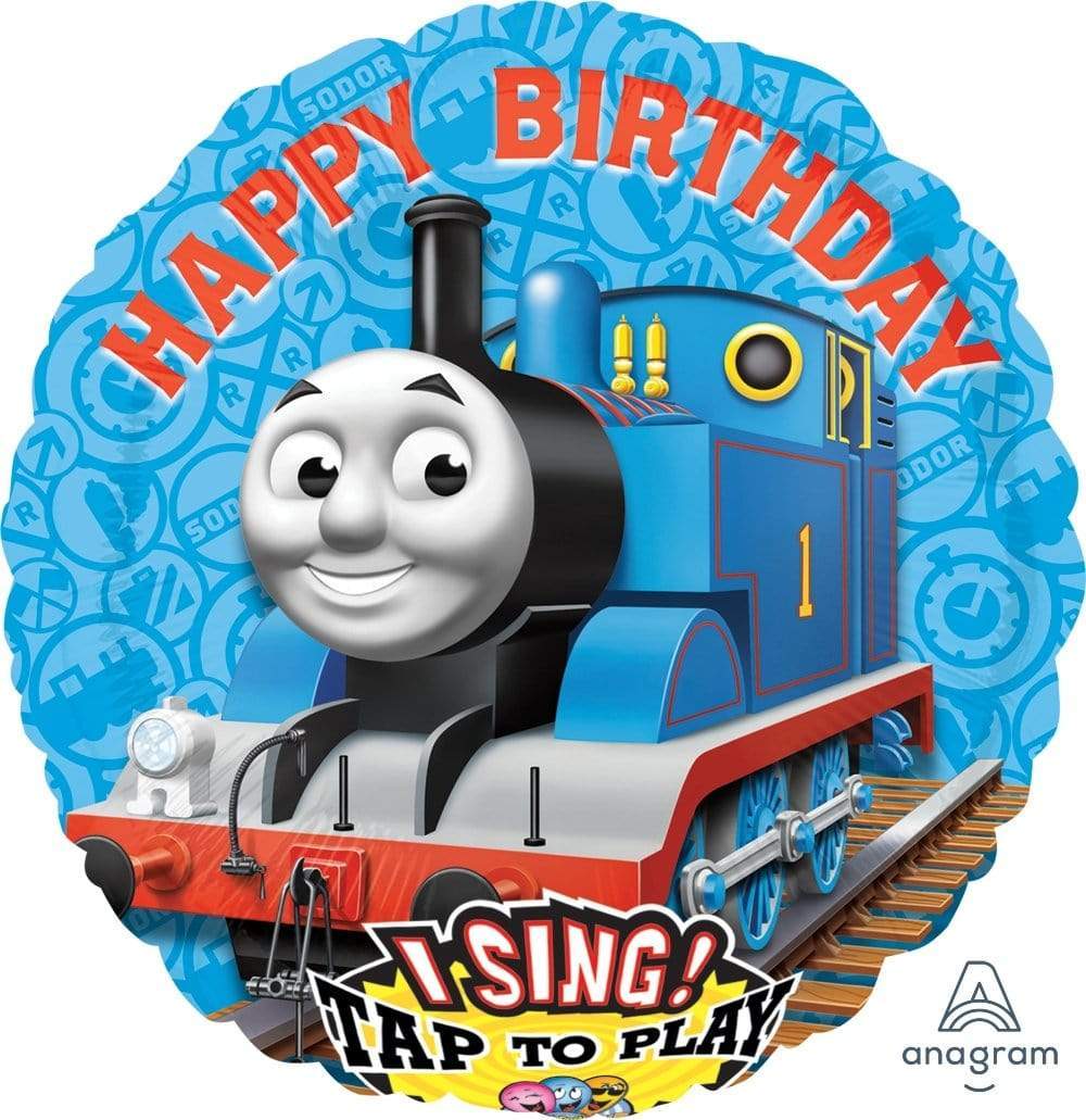 Anagram Mylar & Foil Thomas the Tank™ Happy Birthday 28″ Sing-A-Tune Balloon