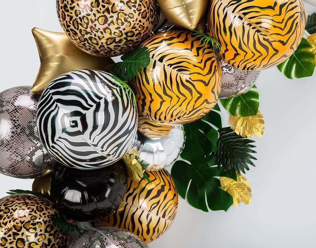 Anagram Mylar & Foil Tiger Animal Print 16″ Orbz Balloon