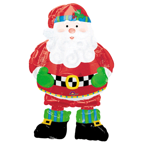 Anagram Mylar & Foil Whimsical Santa Airwalker 37″ Balloon