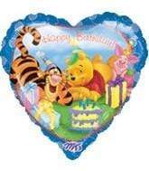 Anagram Mylar & Foil Winnie The Pooh Happy Birthday Heart 18″