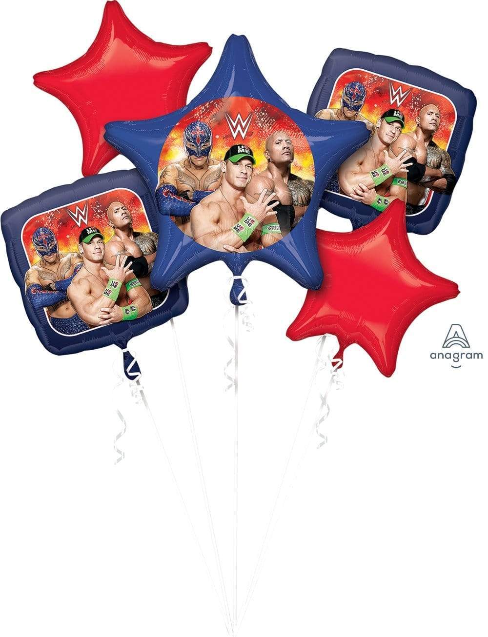 Anagram Mylar & Foil WWE Wrestlers Balloon Bouquet