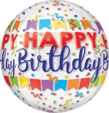 22" Orbz - Happy Birthday Banner - Anagram
