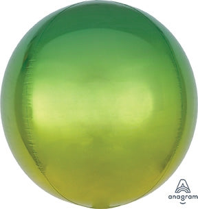 Yellow & Green OMBRE ORBZ Foil Balloon (PKG) - Anagram