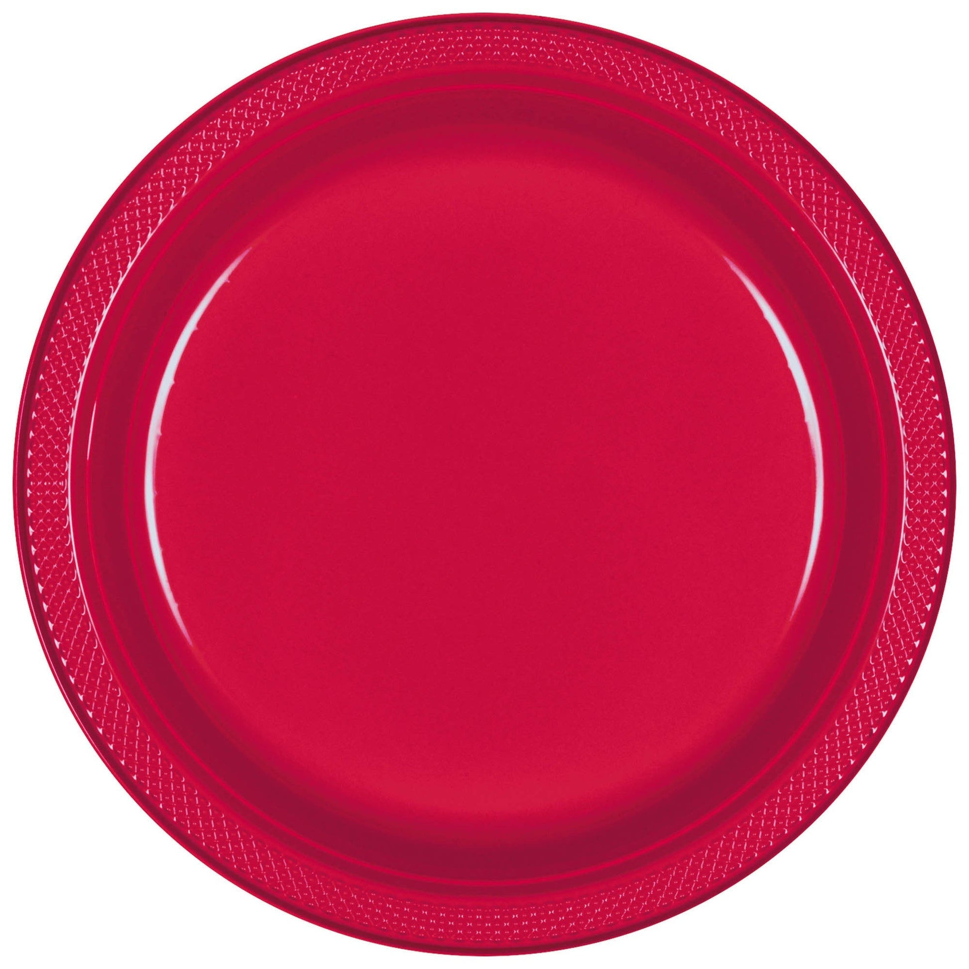 Apple Red Plastic Plates 7″ by Amscan from Instaballoons