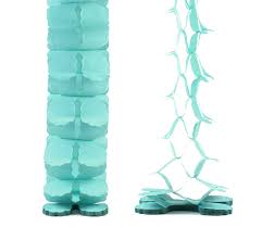 Aqua Paper Garland 12ft 1ct - Amscan