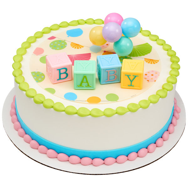 B-A-B-Y Blocks Cake Kit by DecoPac from Instaballoons
