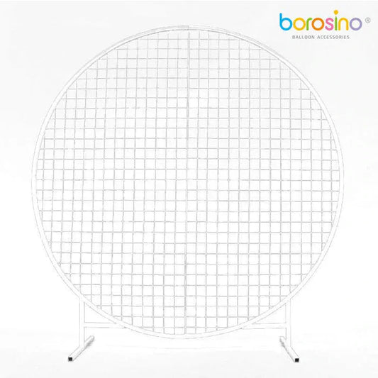 B458B-2M White Round Mesh Arch - Borosino
