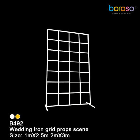 B492 White Wedding Square Grid Frame - Borosino