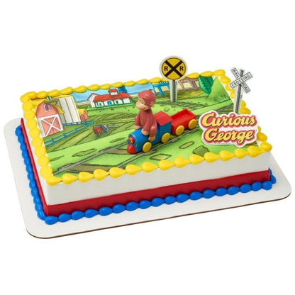 Bakery Crafts Curious George Train Cake Kit 4 Piece Set
