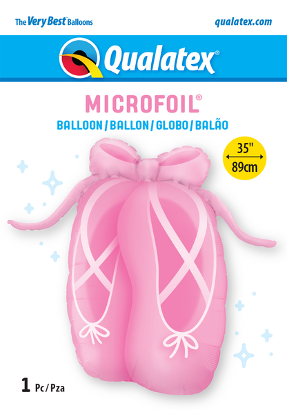 Ballerina Ballet Slippers 35″ Foil Balloon by Qualatex from Instaballoons