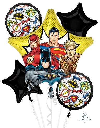 Balloon Bouquet - Justice League (5ct) - Anagram