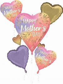 Balloon Bouquet - Mother's Day Botanical Hearts - Anagram