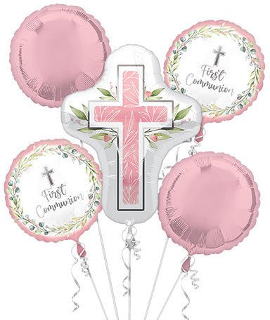 Balloon Bouquet - My First Communion - Pink - Anagram