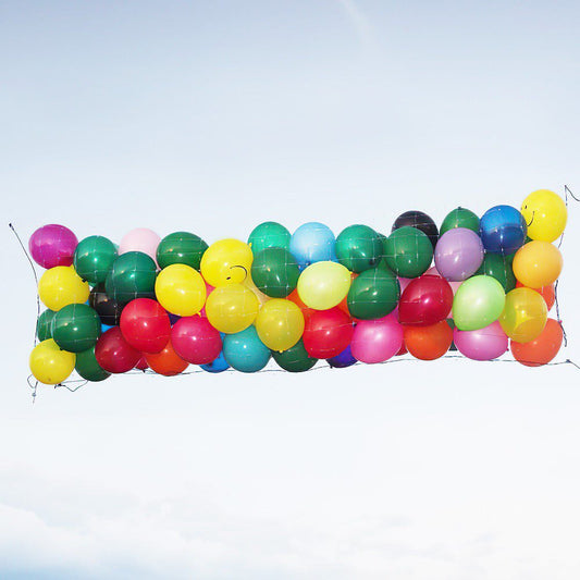 Balloon Net Pre-Strung™ (20ft x 7ft) - Silver Rainbow