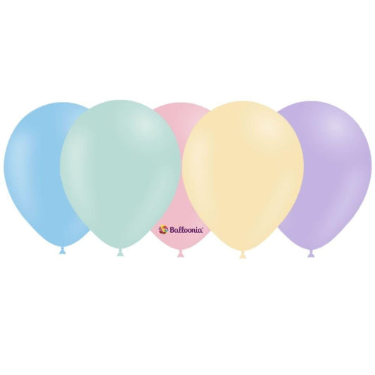 Balloonia Latex Matte Pastel Assortment 5″ Latex Balloons (100 count)