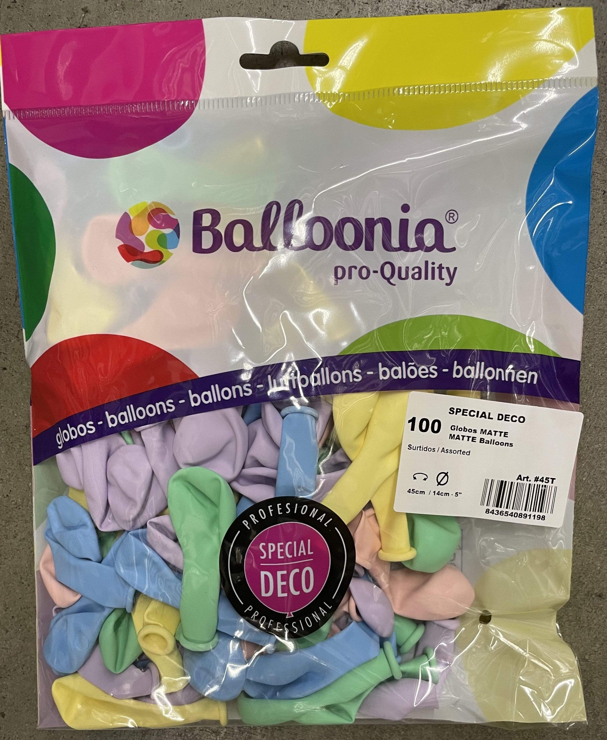 Balloonia Latex Matte Pastel Assortment 5″ Latex Balloons (100 count)