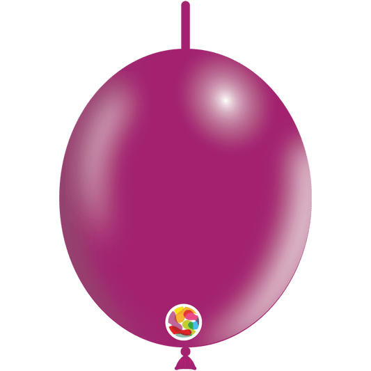 Balloonia Latex Metallic Fuchsia Deco-Link 12″ Latex Balloons (100 count)