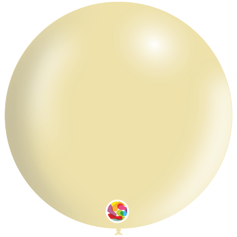 Balloonia Latex Metallic Ivory 36″ Latex Balloons (5 count)