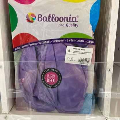 Balloonia Latex Metallic Lavender 36″ Latex Balloons (5 count)