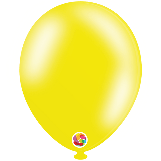 Balloonia Latex Metallic Lemon Yellow 5″ Latex Balloons (100 count)
