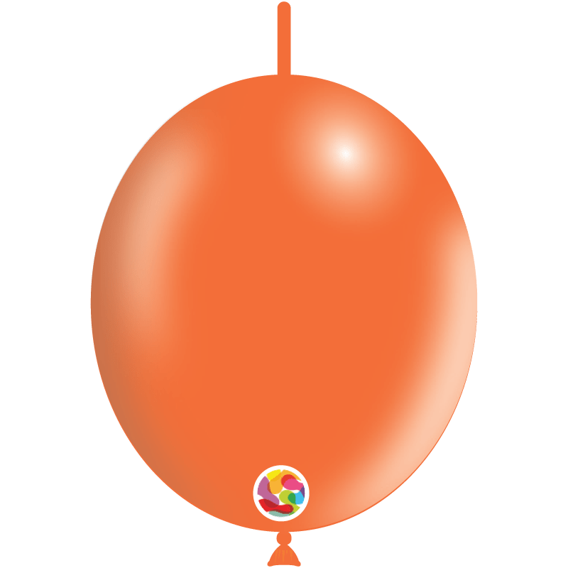 Balloonia Latex Metallic Orange Deco-Link 12″ Latex Balloons (100 count)