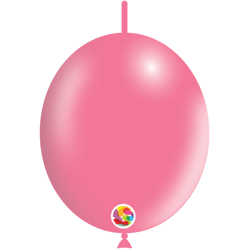 Balloonia Latex Metallic Rose Pink Deco-Link 12″ Latex Balloons (100 count)