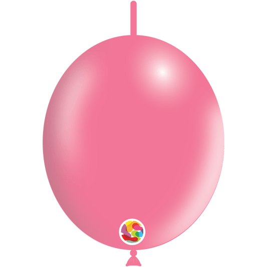 Balloonia Latex Metallic Rose Pink Deco-Link 12″ Latex Balloons (100 count)