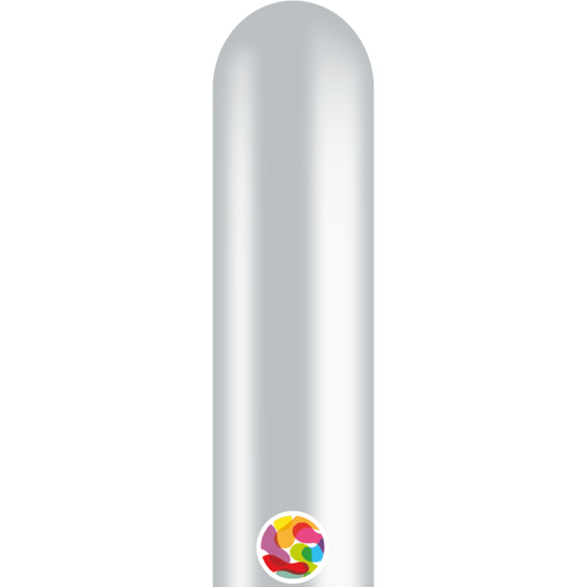 Balloonia Latex Metallic Silver 260 Latex Balloons (50 count)