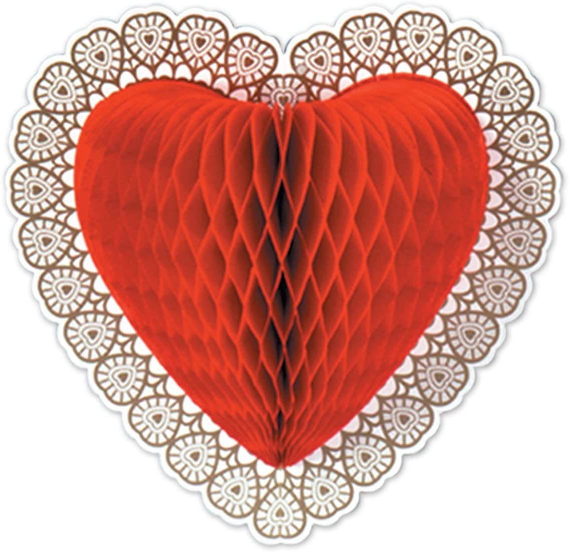 Beistle Heart Honeycomb Decoration 12″